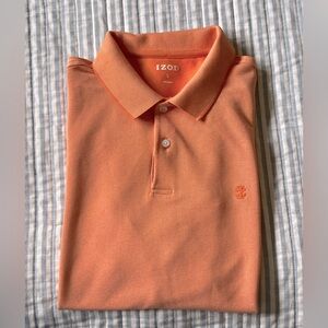 EUC IZOD polo shirt size large orange